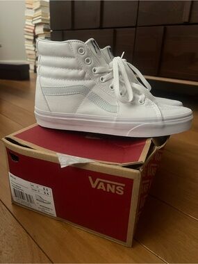 Vans White High-Top Skate Shoes